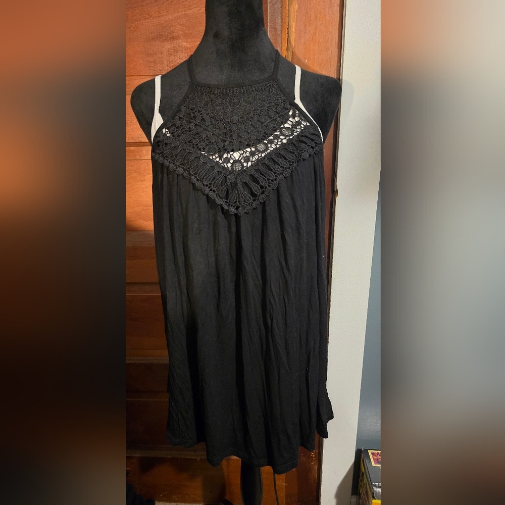 5 For 25$ Miholl Black Lace Women's Tank Top